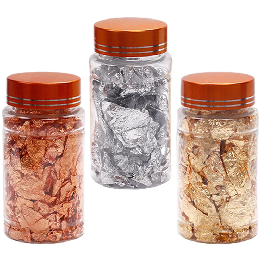 

3 Bottles Glitter Flakes for Nails Shiny Foil Flakes Nail Decor Manicure DIY Craft Decoration Elegant Design Supplies