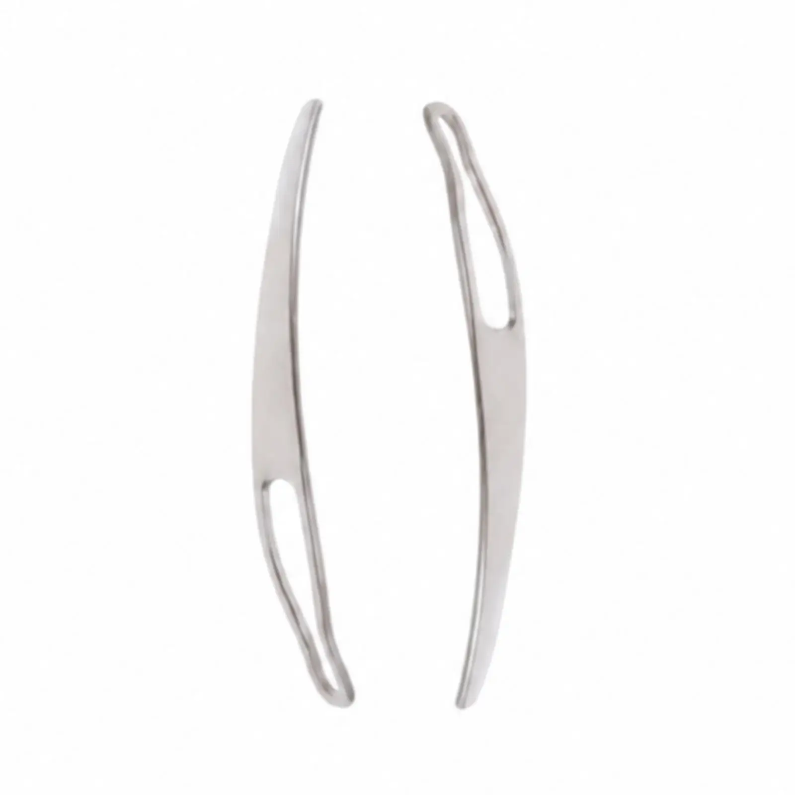 Metal Crochet Hair Hook for Braiding Styling Tool Smooth Finish Curved Hook Silver Hair Accessories for Women DIY Hairdressing