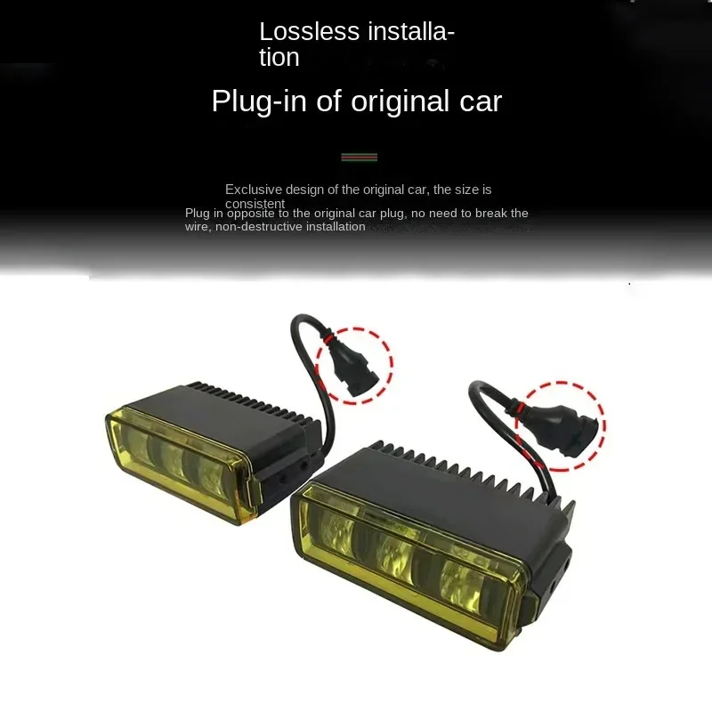 1PC Fog lamp refitted front face LED lens spotlight lightning golden eye fog lamp appearance off-road accessories