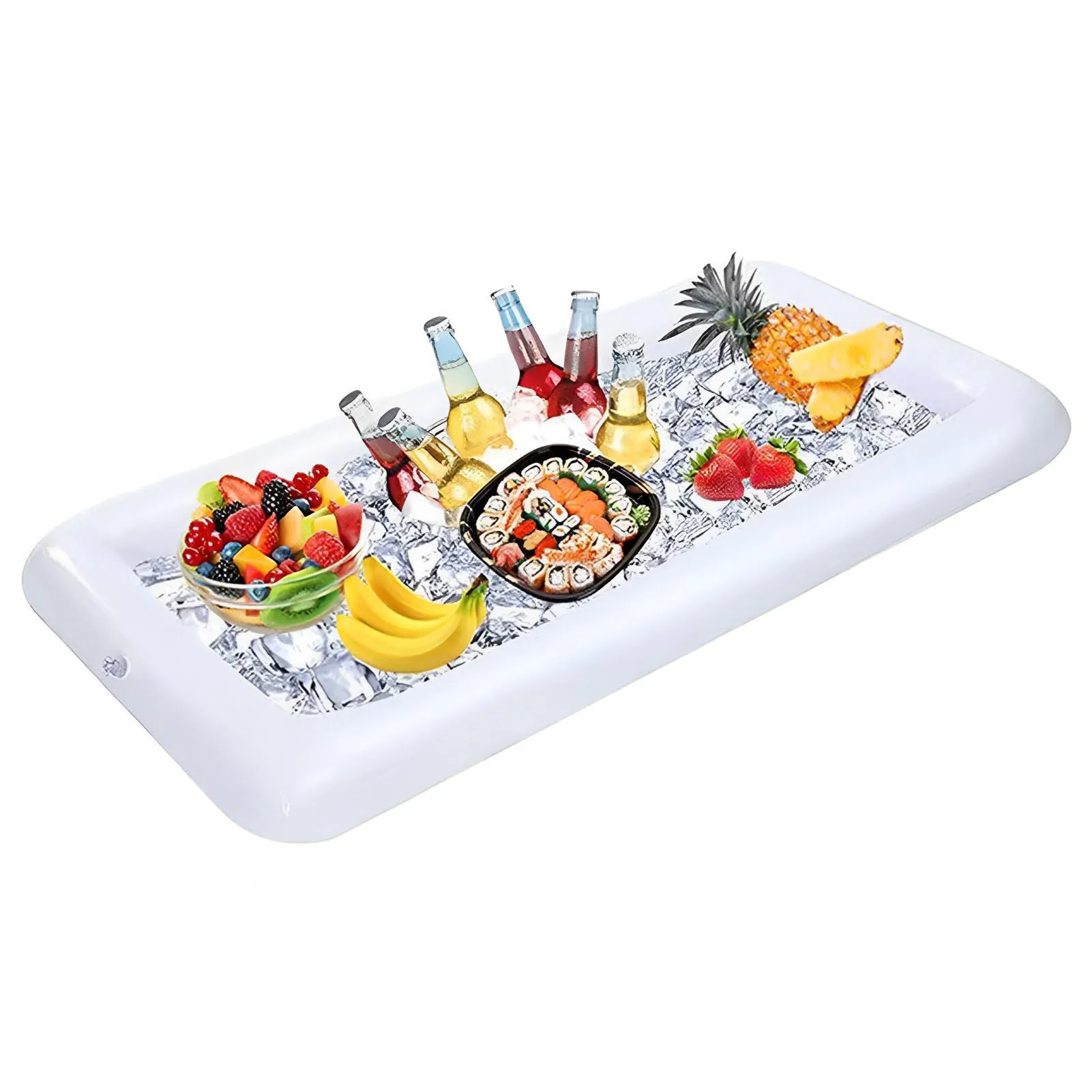 Inflatable Pool Drink Float Tray Easy to Use with Sturdy and Durable Material Suitable for Poolside Bachelorette Party