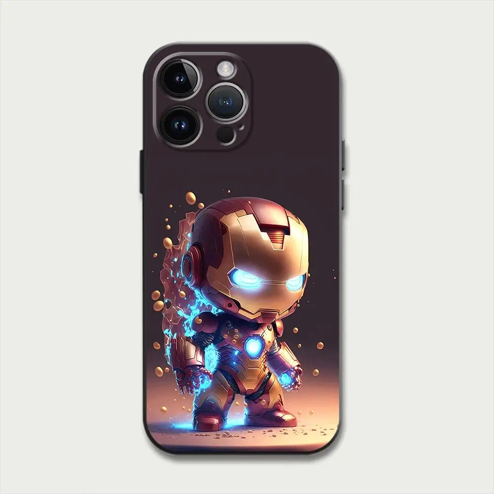 Cute Marvel Iron Man Phone Case for Apple iPhone 15 Pro Max 14 11 Pro Max 13 12 MINI XR XS MAX X 8 7 Plus SE TPU Soft