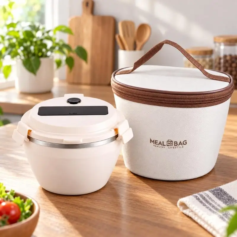 Salad Container for Lunch Stainless Steel Salad Container Salad Bowl with Lid for Tossing Salads, Mixing Eggs, Carrying KXRE