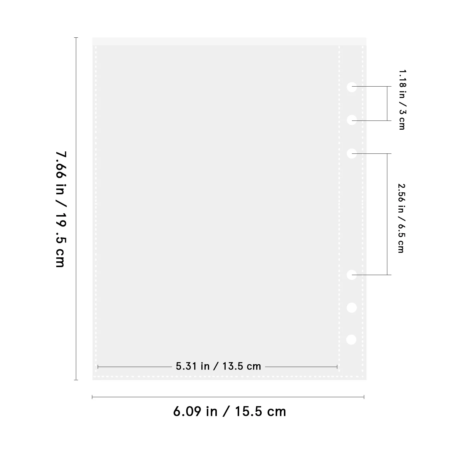 50Pcs Protection Film Transparent Binder Sleeves Clear Document Protectors Open Top for Birth Certificates Office