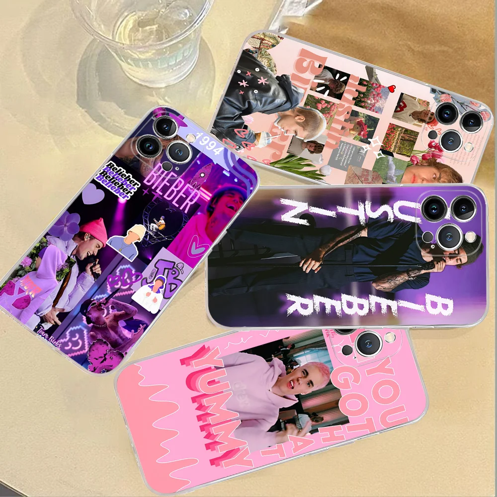 Funda de teléfono J-Justin B-Bieber de silicona suave para Iphone 16 15 14 13 12 11 Pro Mini XS MAX Plus X