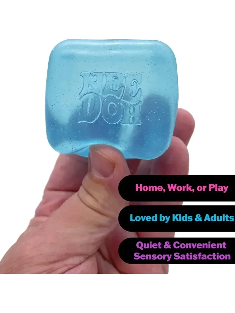 .Trending Nee Doh Jellyfish & Cube Squish Toy, Soft Jelly Squeeze Stress Relief Fidget Toy, Sensory NeeDoh for Kids & Adults view 4