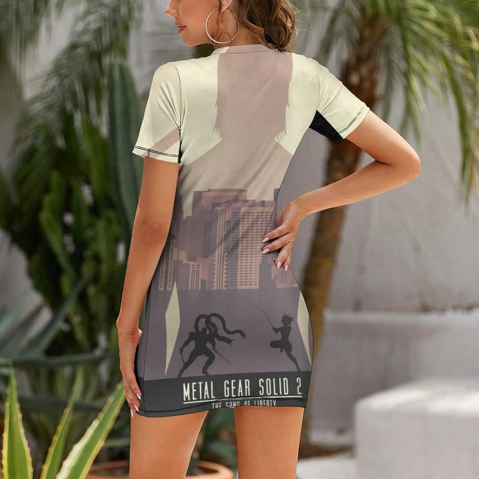 Metal Gear Solid 2 The Sons of Liberty Minimalist Art Short Sleeved Dress dresses for official occasions long sleeve dresses