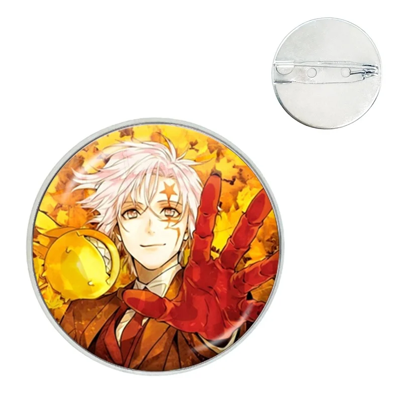 Anime D.Gray-man Pin Lenalee Lee Allen Walker Yu Kanda Cosplay Glass Dome Brooches Shirt Lapel Bag Cute Badge Cartoon Pins