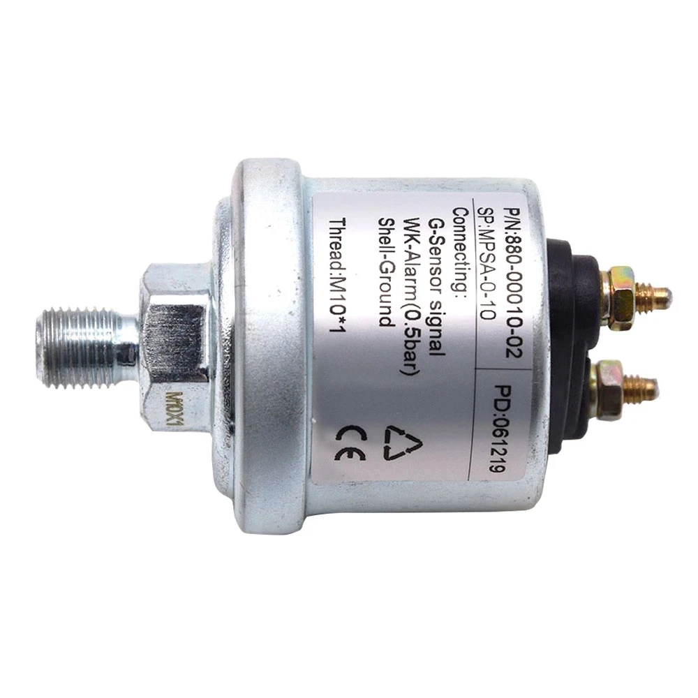 New Mechanical Oil Pressure Sensors NPT1/8 M10X1 Sensor Thread For 0-5 Bar 0-10 Bar 52mm Oil Pressure Gauge Sensors 9-32V