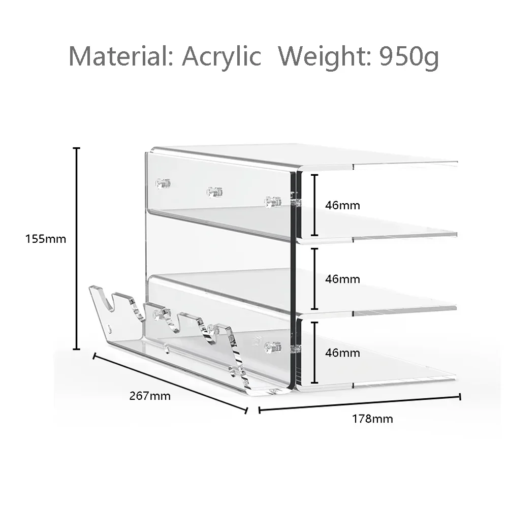 Imagem -05 - Teclado Acrílico Display Stand Frame Stand Prateleira Leve Mouse Keyboard Storage Tool Sala de Estudo Exposição Halls 3-tier
