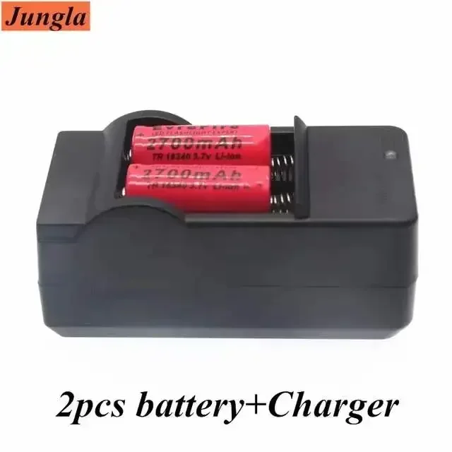 Batterie Lithium-ion Rechargeable pour Lampe de Poche LED, Chargeur Mural de Voyage, CR123A, 16340, 3.7V, 2700mAh