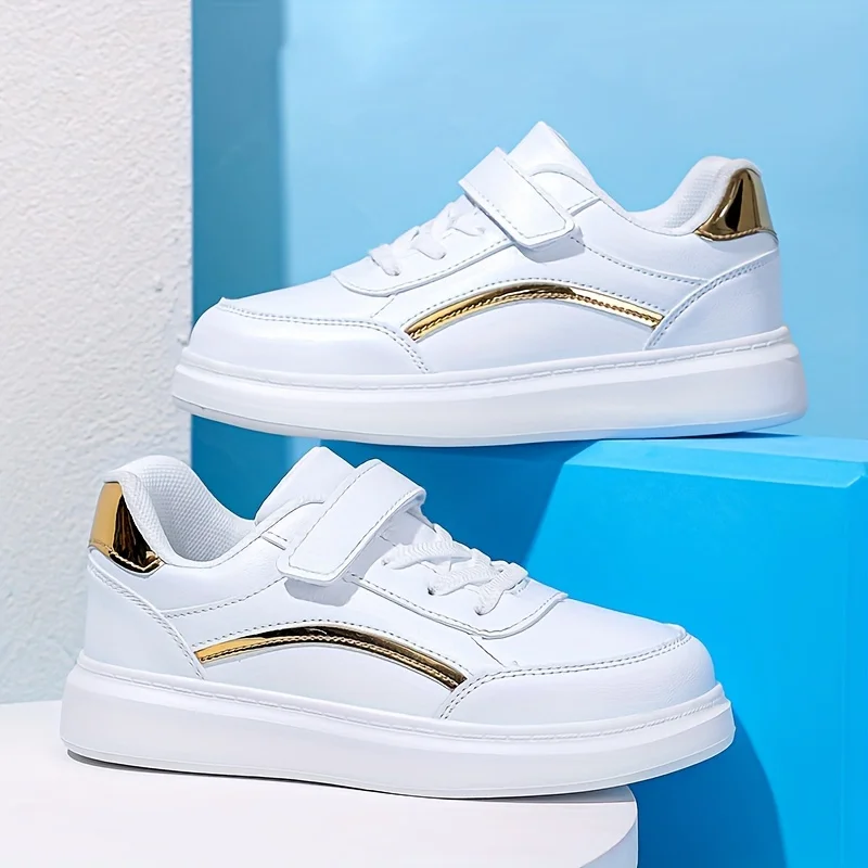 New children's casual sports shoes, four-season student white shoes, comfortable, wear-resistant, breathable and fashionable