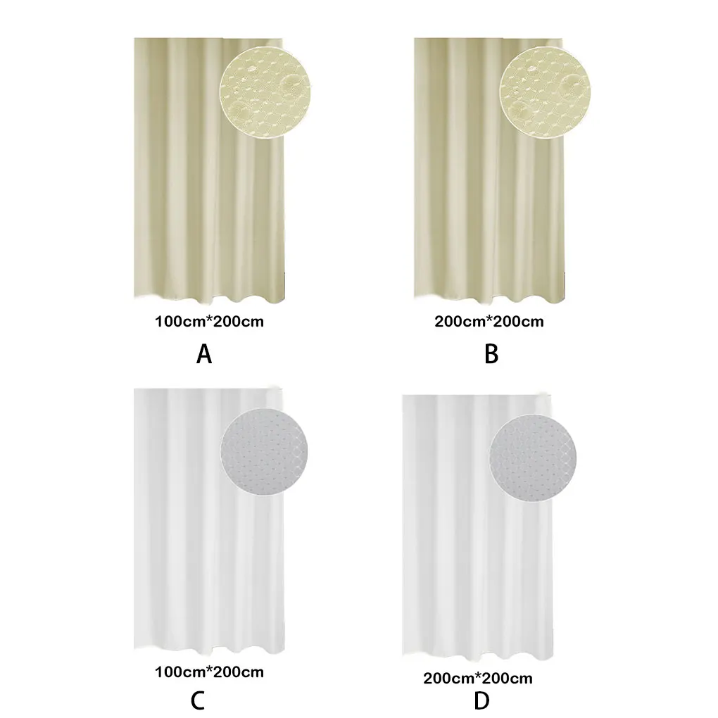 

Вафельная занавеска для душа с утолщенной сеткой, устойчивая к плесени и стильная удлиненная занавеска для душа 200 см