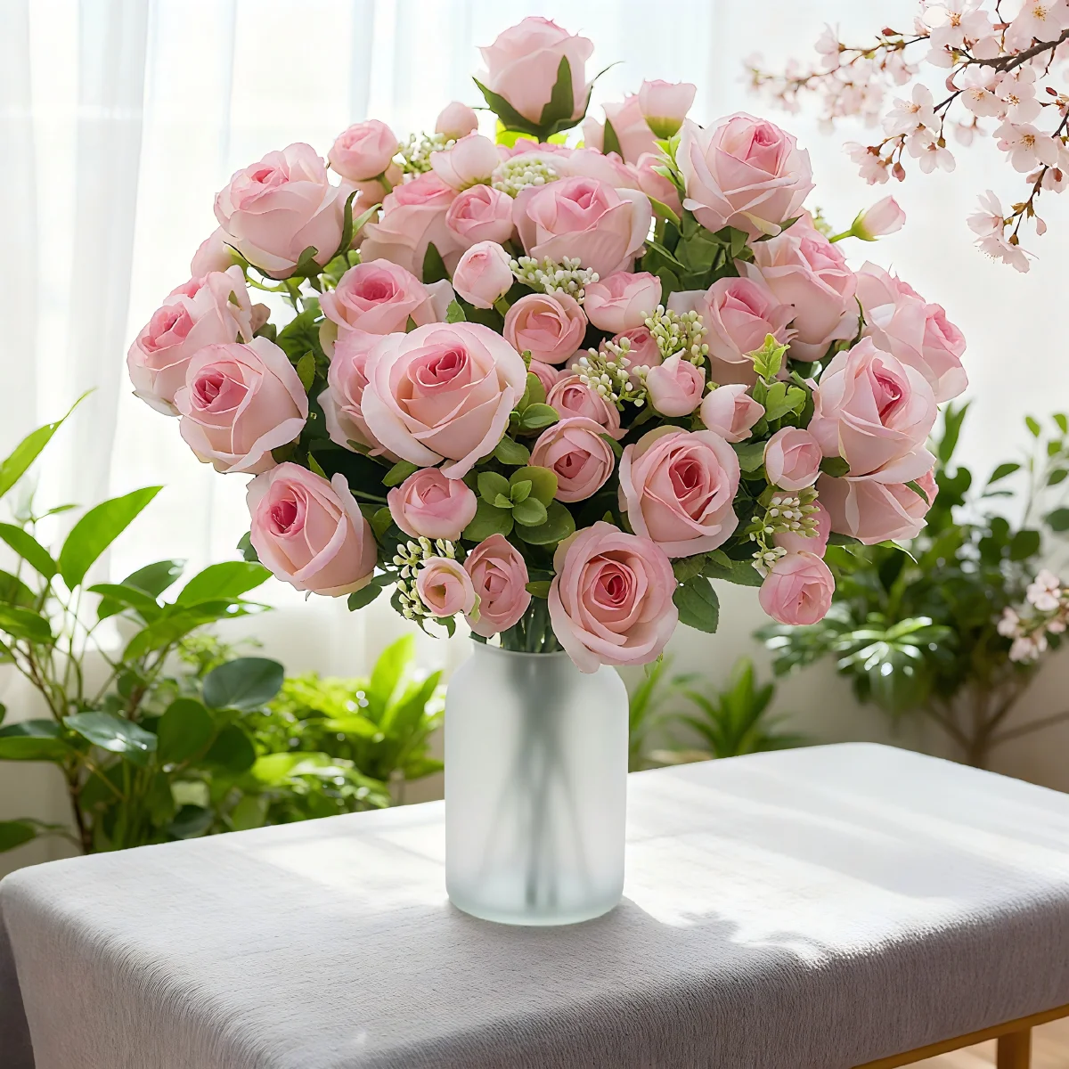 1pcs Simulated roses, Valentine's Day, wedding, Mother's Day, Thanksgiving, indoor home, outdoor garden, holiday decoration