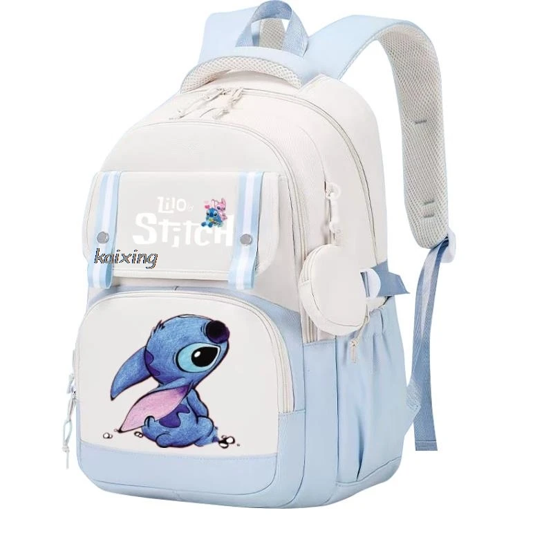 Mochilas de Lilo y Stitch de Disney, Mochilas estéticas para adolescentes, mochila de lona para ordenador portátil, regalo escolar para estudiantes, bolsa Kawaii