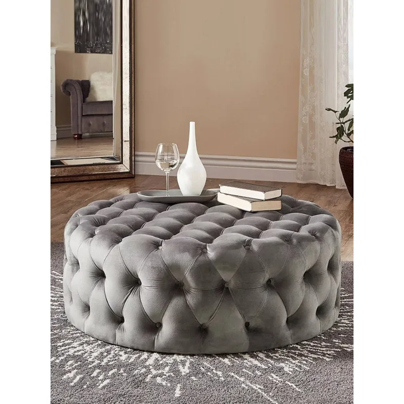 

Пуфик для гардеробной в стиле Light Luxury: простой, современный, скандинавский, круглый, для дома, для переобувания, для примерочной