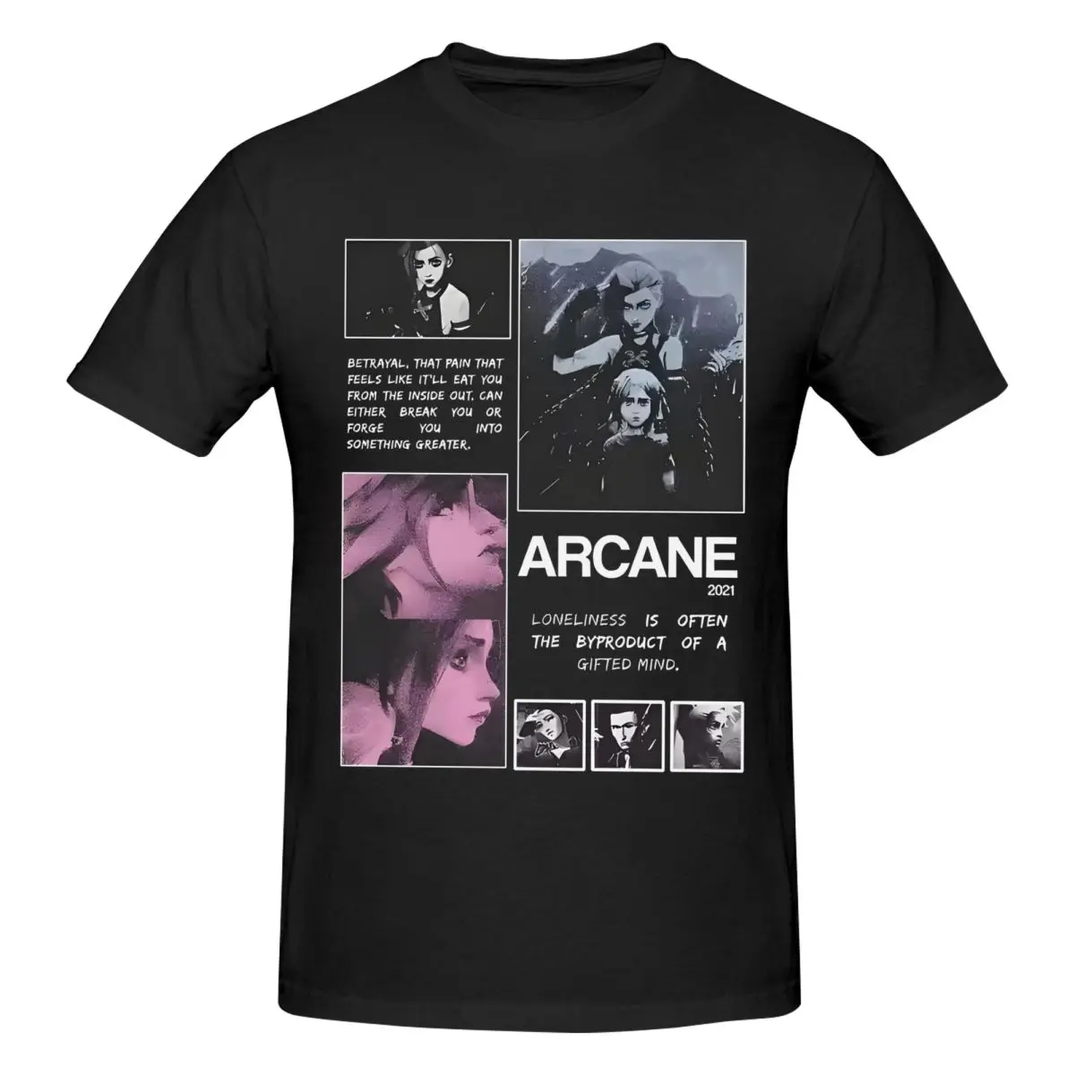 Arcane Season 2 Jinx Anime 2026 T Shirts Graphic Y2K Unique Cotton Tshirt For Men Women Tops