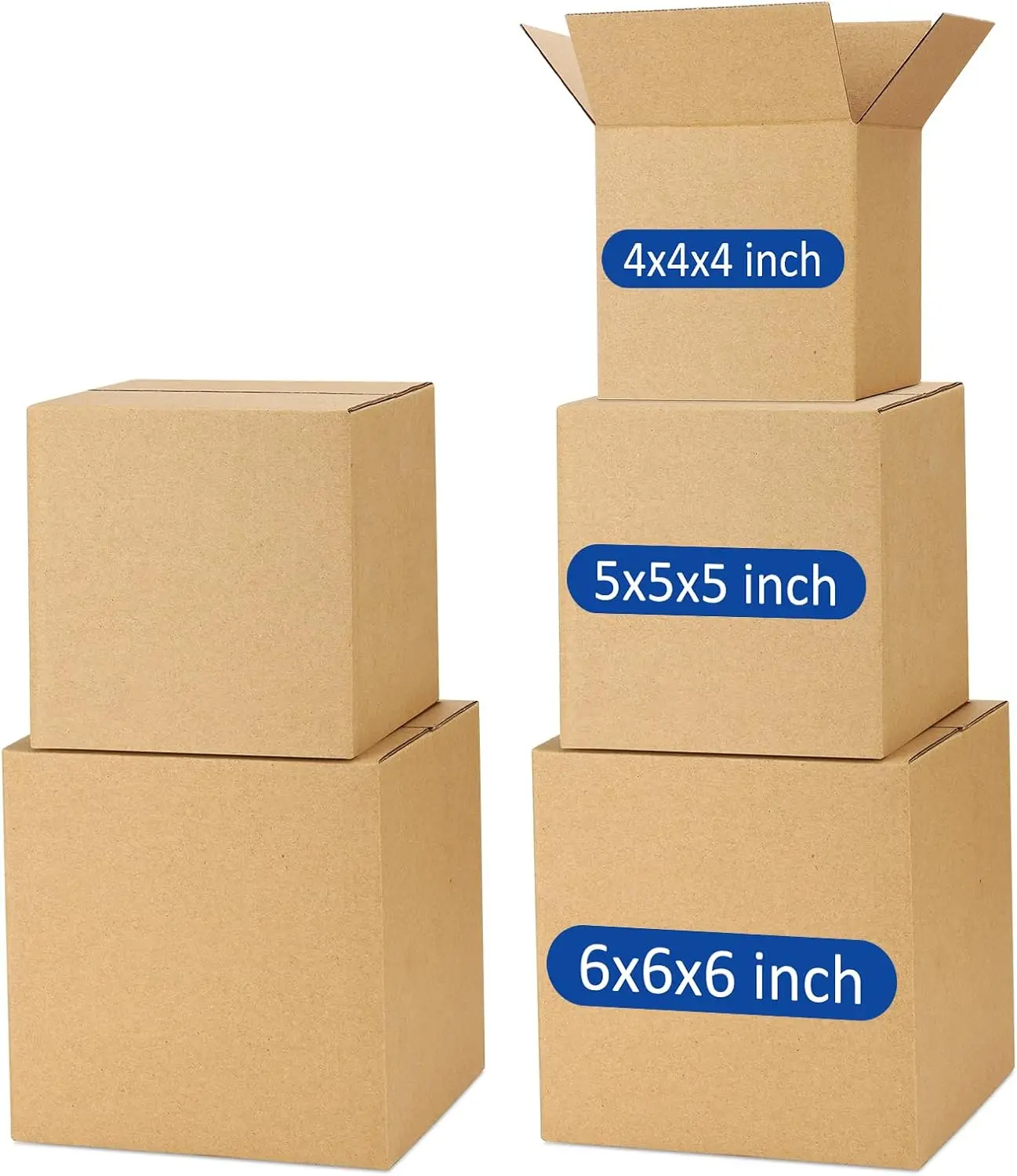 

Assorted-Sizes-Shipping-Boxes-45-Pack: 4x4x4,5x5x5,6x6x6 Small Corrugated Cardboard Boxes for Packing Mailing