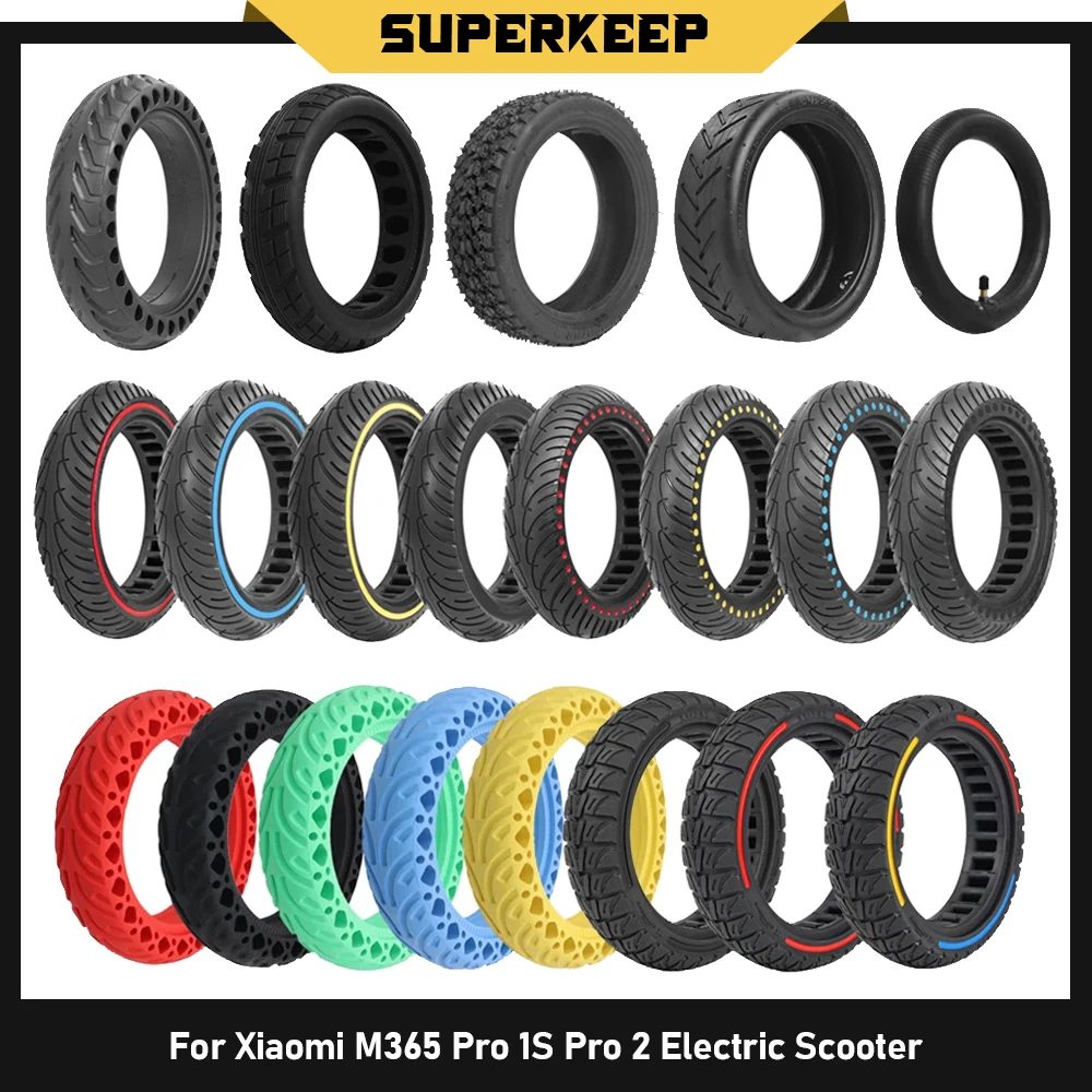

For Xiaomi M365 Pro 1S Pro 2 Electric Scooter 8.5 Inch Various Solid Tire Off-road Wheel 8.5" Inner Tube Outer Tires Repair Part