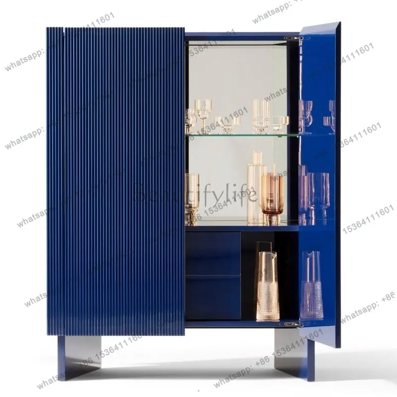 

Italian minimalist paint side locker multi-functional storage decorative six-chest cabinet