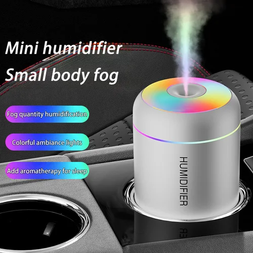 Imagen 2 del producto Xiaomi-Mini humidificador de aire para coche, difusor de Aroma eléctrico USB, purificador de aceites esenciales, generador de niebla de aromaterapia, luces en el coche y el hogar