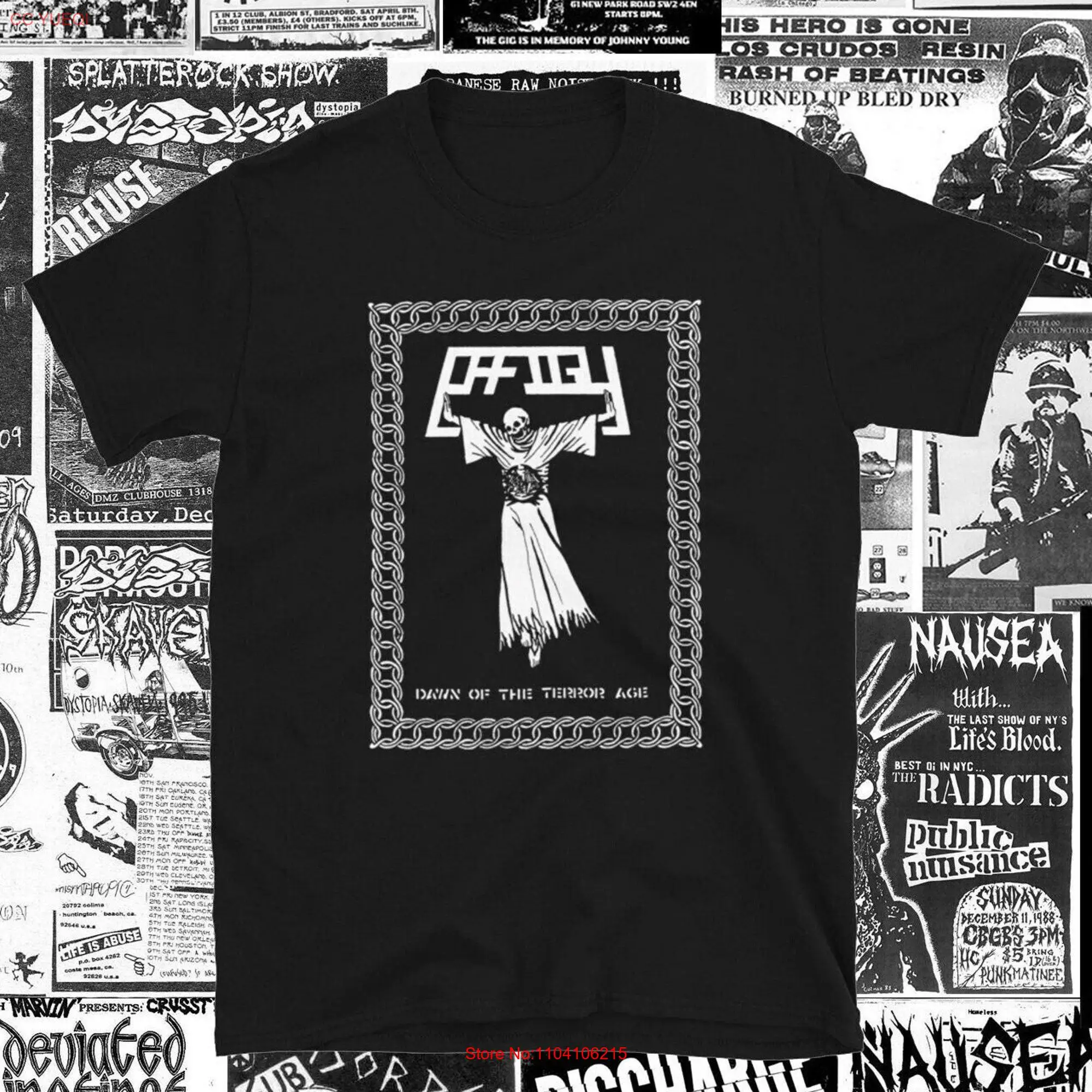 Effigy dawn of the terror age short sleeve shirt punk crust dbeat hardcore long or short sleeves