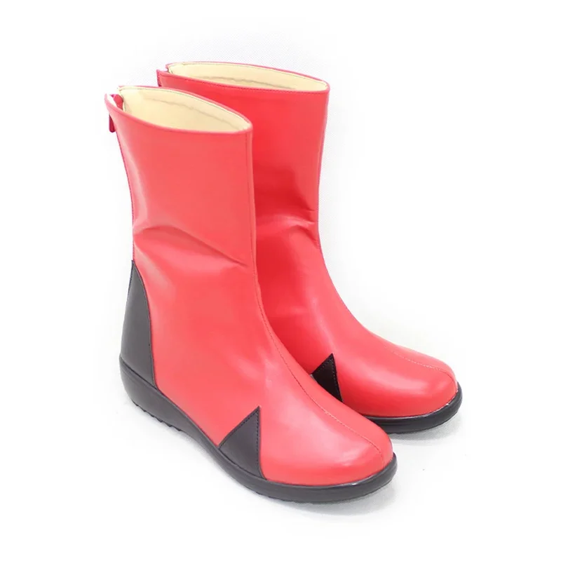 

2025 11 EVA Asuka PU Leather Shoes Halloween Carnival Prop Cosplay Boots Custom Made