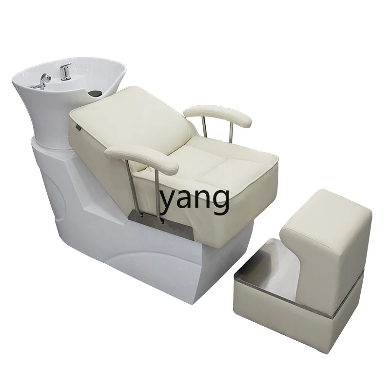 

XYY semi-reclining shampoo bed barber shop special net red hair salon flush bed ceramic basin