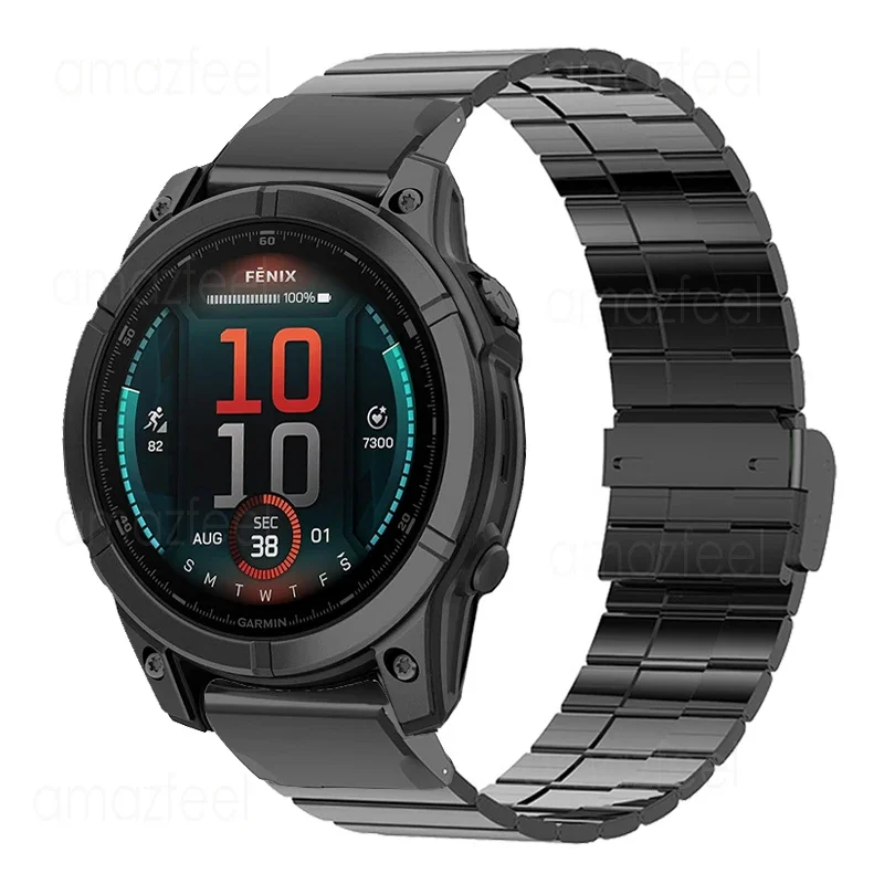 

Ремешок для часов из нержавеющей стали для Garmin Fenix E 47 мм, быстросъемный браслет для Garmin Fenix 8 47 мм, металлический ремешок Fenix 7 6 5 браслет