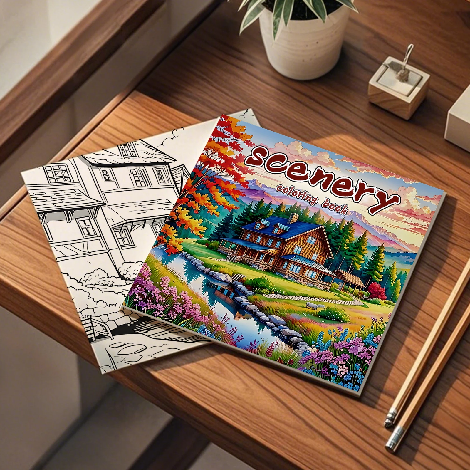 1pc Adult Picture Book 24Page Coloring Books Gift For Birthday Party Relieve Stress Kill Time Graffiti Painting Drawing Art Book