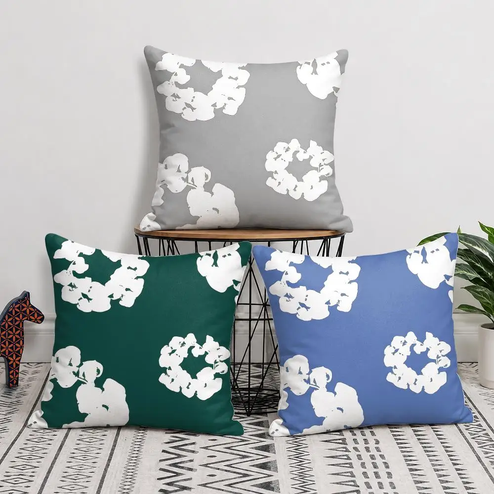 D-Denim Fashion Tears Cushion Cover Silky Short Plush Invisible Zipper Dustproof Sofa Pillow Case For Home Decor