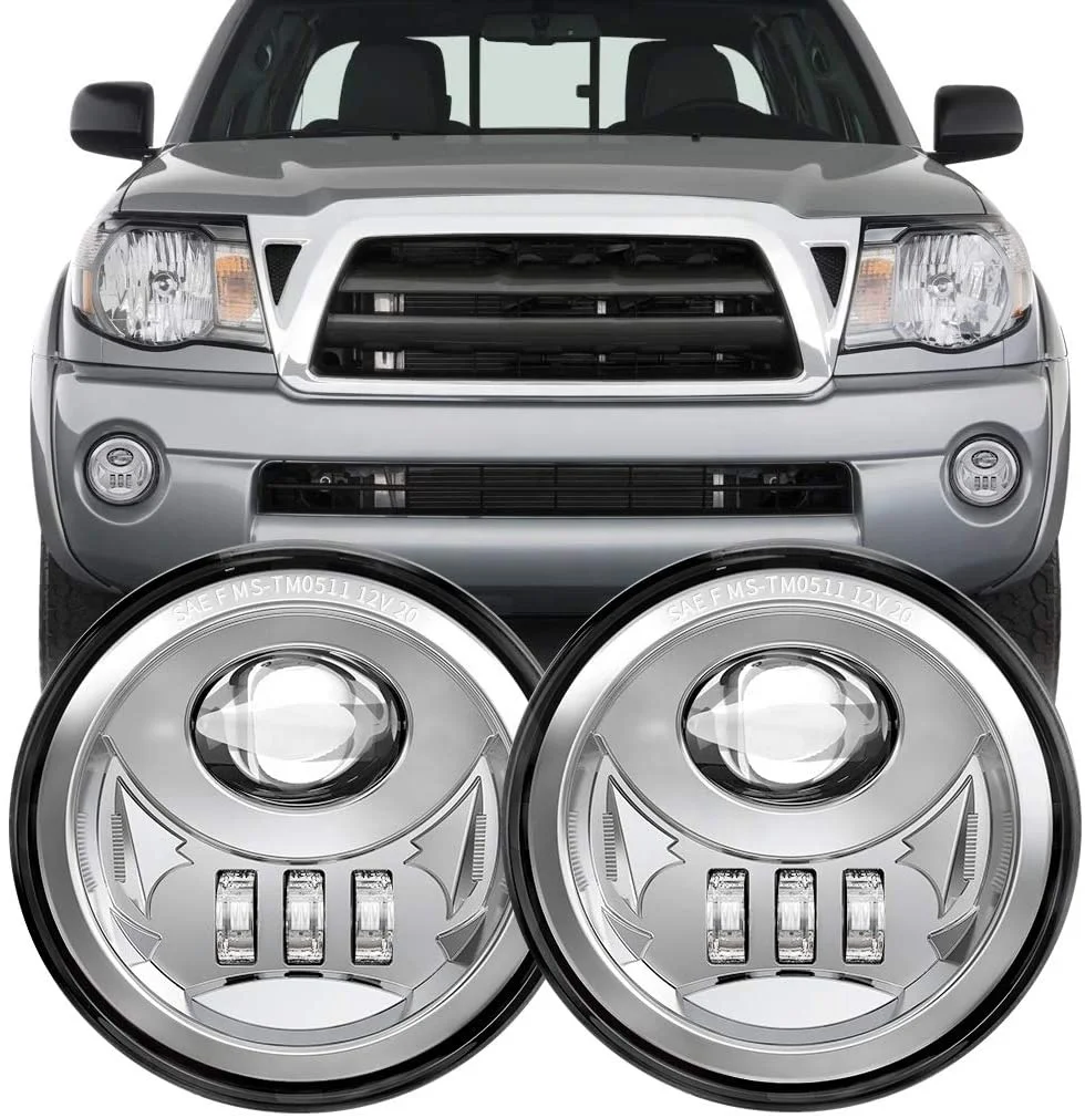 Chrome led fog lights for Tacoma 2005-2011 bumper front fog lamp fit 2007-2013 Tundra replacement drving lights