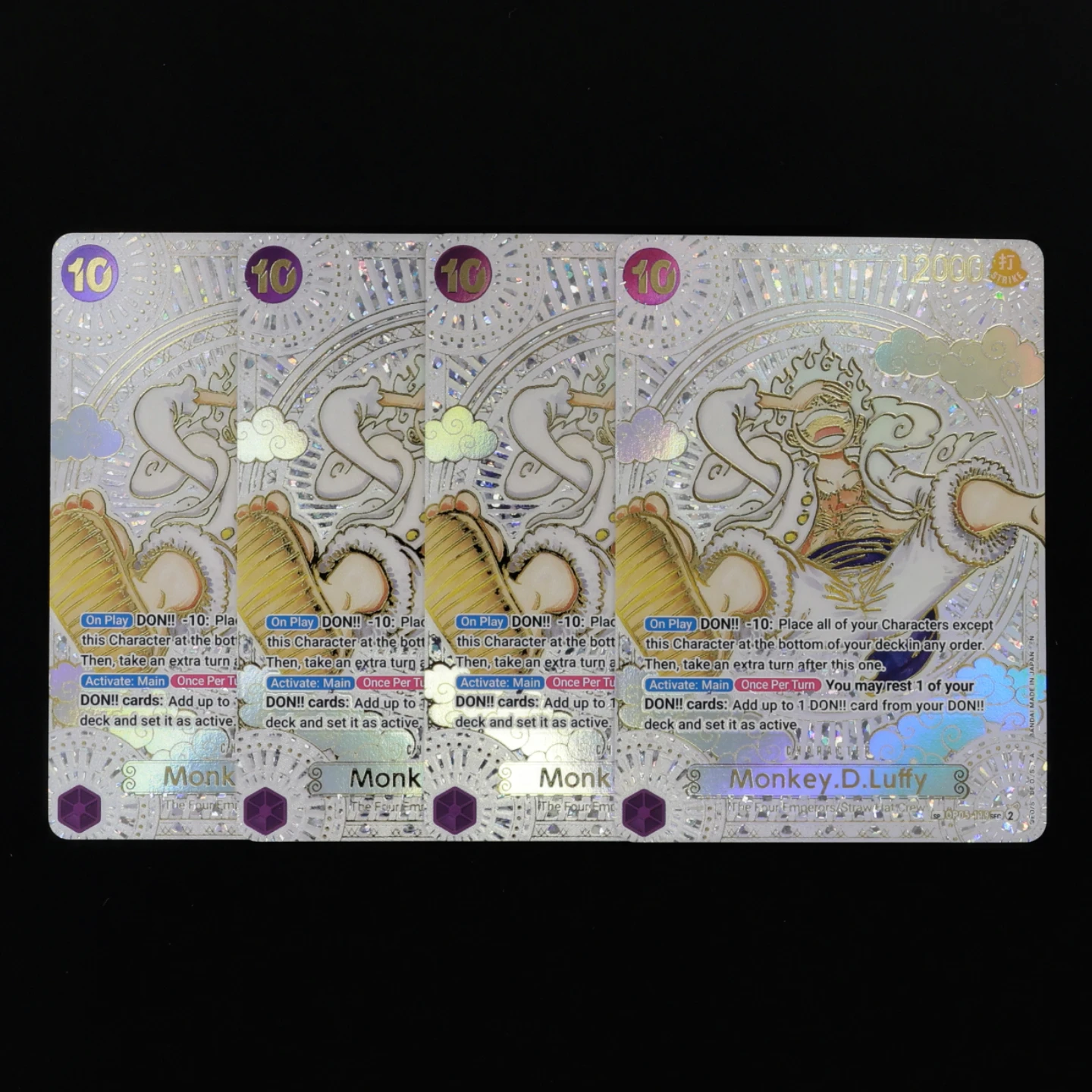 OP05-119 Luffy Gold SP One Piece TCG OPCG English SP Card 10 Cost Purple Luffy Textured Foil Card with Hot Stamping Process