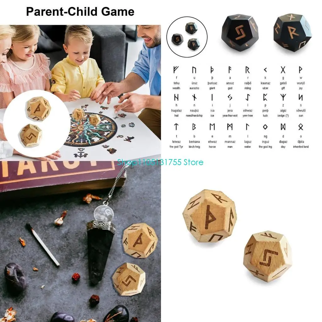 

K0EF 2Pcs Polyhedral Dices 12-Sided Astrological Dices Table Game Dices