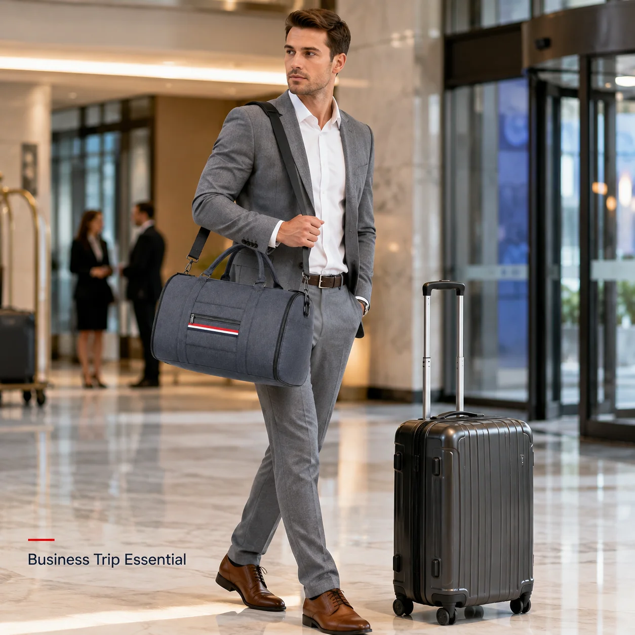 2 In 1 Garment Duffel Bag Convertible Carry On Suit Travel Bag Wrinkle Resistant Weekender With Shoulder Strap For Business Trip