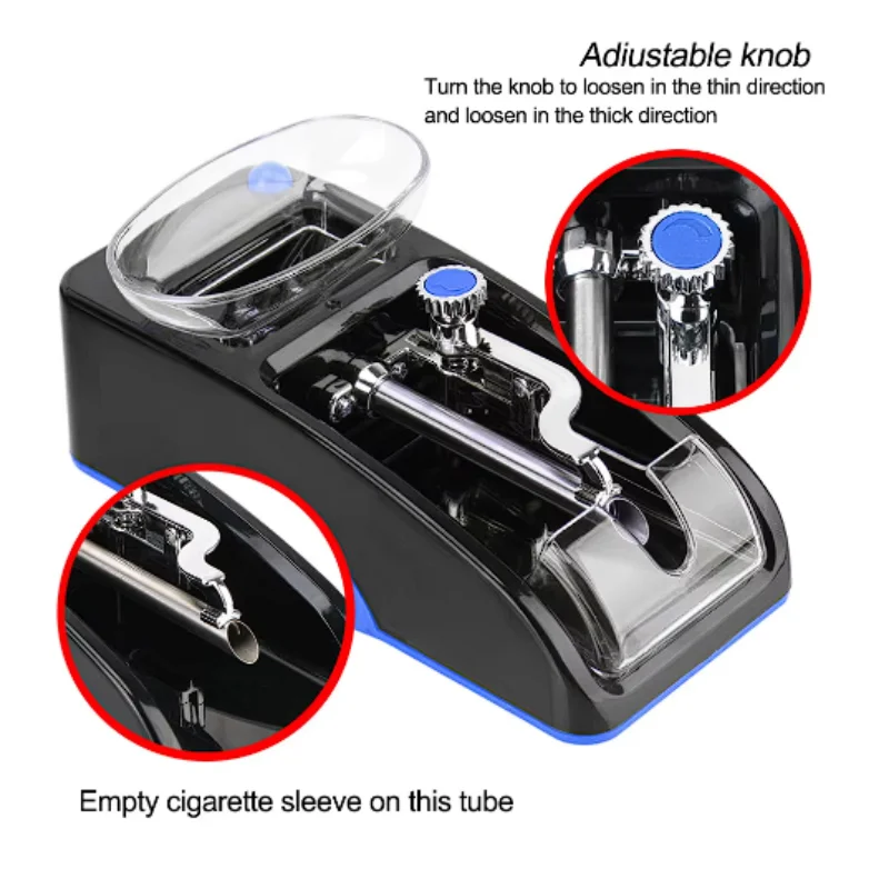 Electric Automatic Cigarette Rolling Machine Smoking Accessories 6.5/8mm Smoke Tube Tobacco Roller Injector Maker EU US AU Plug