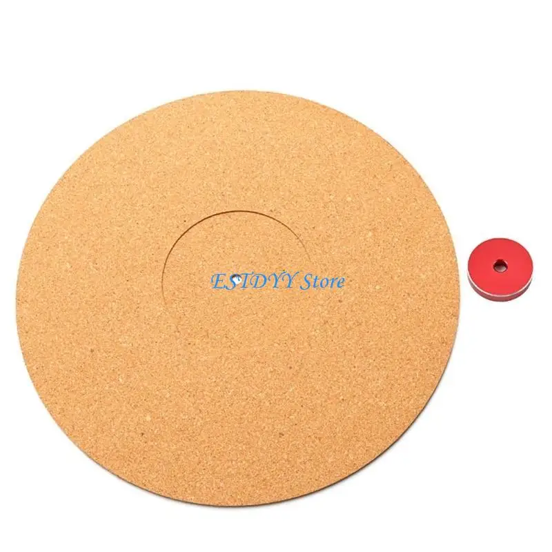 

G6DE 12 inch Cork Turntable Mat Audiophile Anti-Static Anti-Shake Turntable Slip Mat
