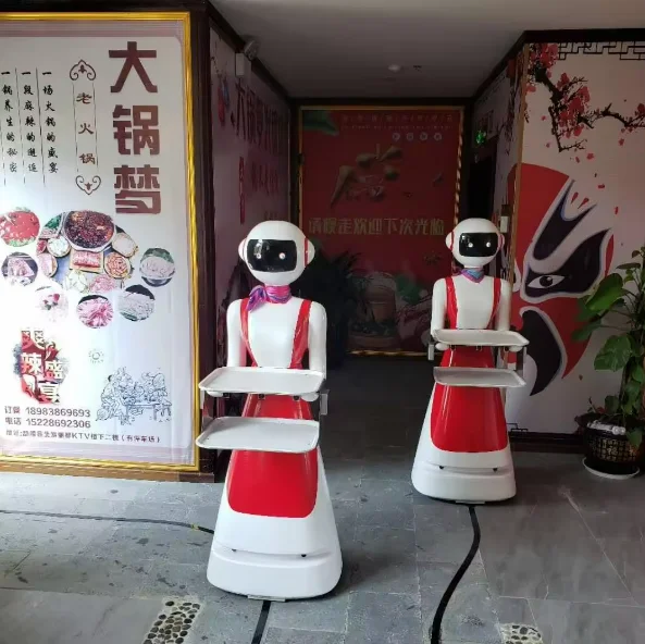 Intelligent delivery automatic robot waiter delivery robot walking AI humanoid robot