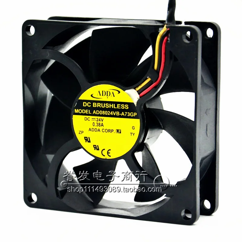 BARU ASLI AD0824VB-A73GP 24V 0.38A 8025 80x80x25mm KIPAS PENDINGIN RADIATOR