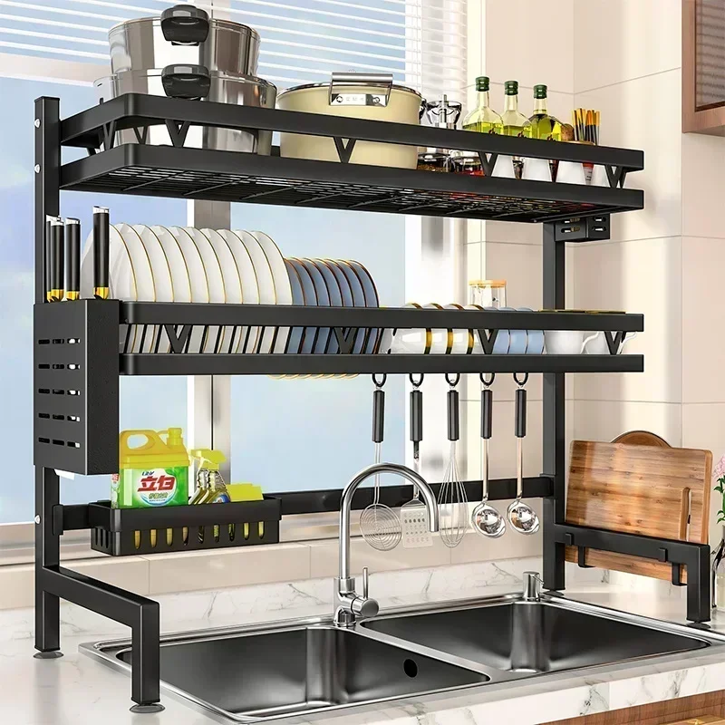 

Kitchen Sink Storage Rack, Bowl and Plate Storage Rack, Countertop Multifunctional Dishwashing Rack, Dish and Drain Rack