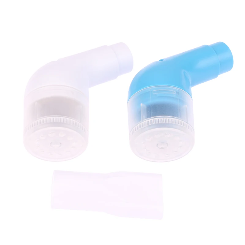 1pc Mucus Removal Device Lung Expander Breathing Exercise Respiratory Muscle Trainer Phlegm Relief Blue White Color