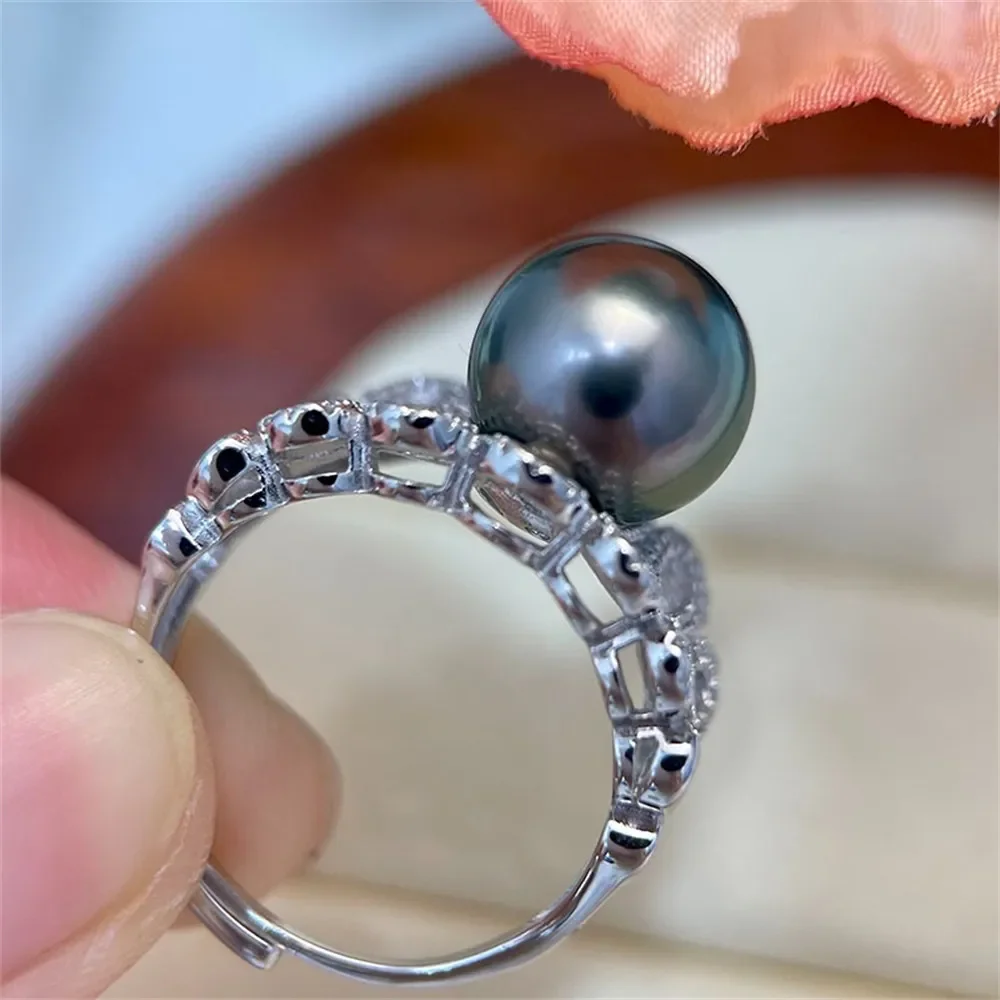 Solid S925 Sterling Silver Pearl Ring Settings Findings & Accessories  for Jewelry Making Bulk Wholesale Craft Supplies No Pearl