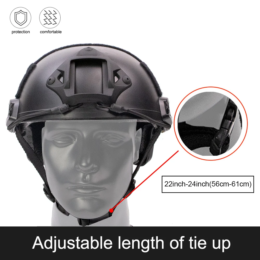 Casco BOOIU FSAT Táctico Airsoft – Militar Outdoor - imagen 5
