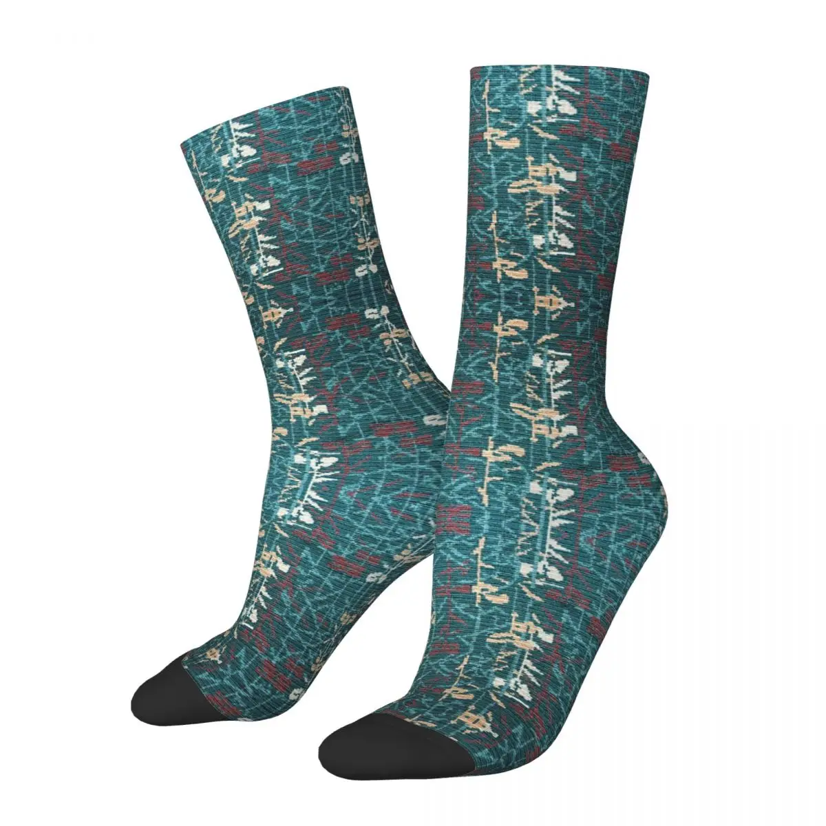 

MCO Orlando International Airport Carpet Socks Quality Stockings All Season Long Socks Accessories for Man's Woman's Christmas