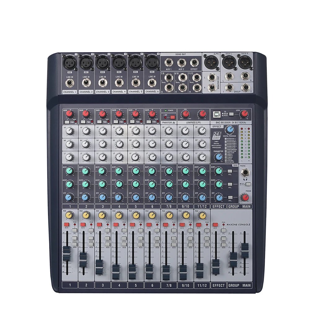 

Sound Card 12 Channel Professional Digital Audio Mixing Console