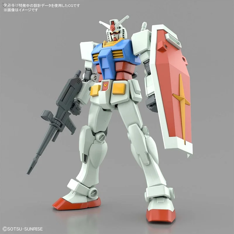 In Stock BANDAI ANIME 1/144 ENTRY GRADE EG RX-78-2 GUNDAM FULL WEAPON SET Assembly Plastic Model Kit Action Toys Figures Gift