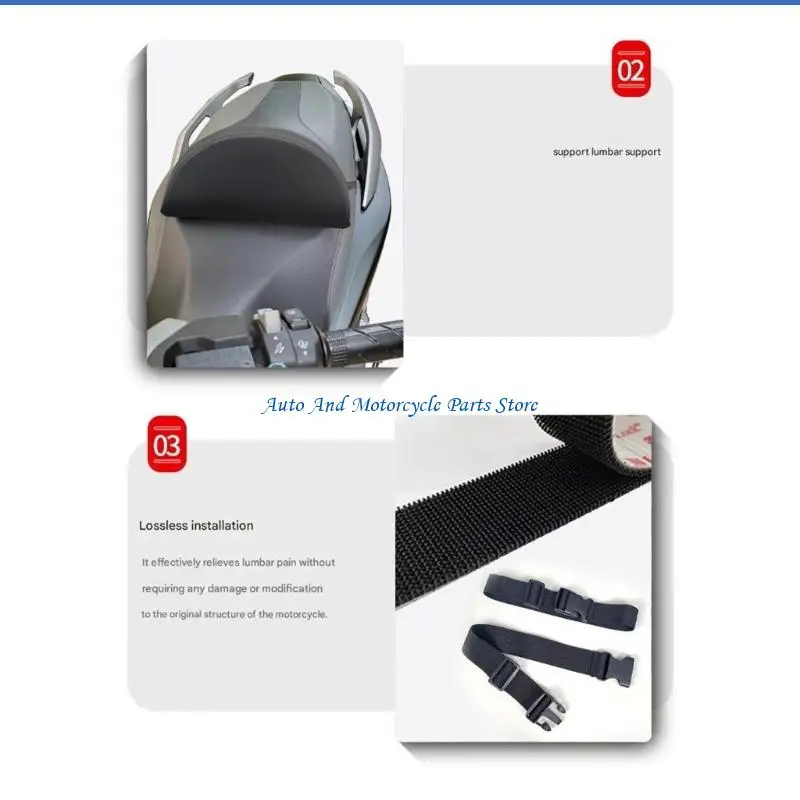 P9FD Rücksitz Rückenlehne Anti-Slip Lordosenstütze Kissen Pad Für Und Auto – Detail 9