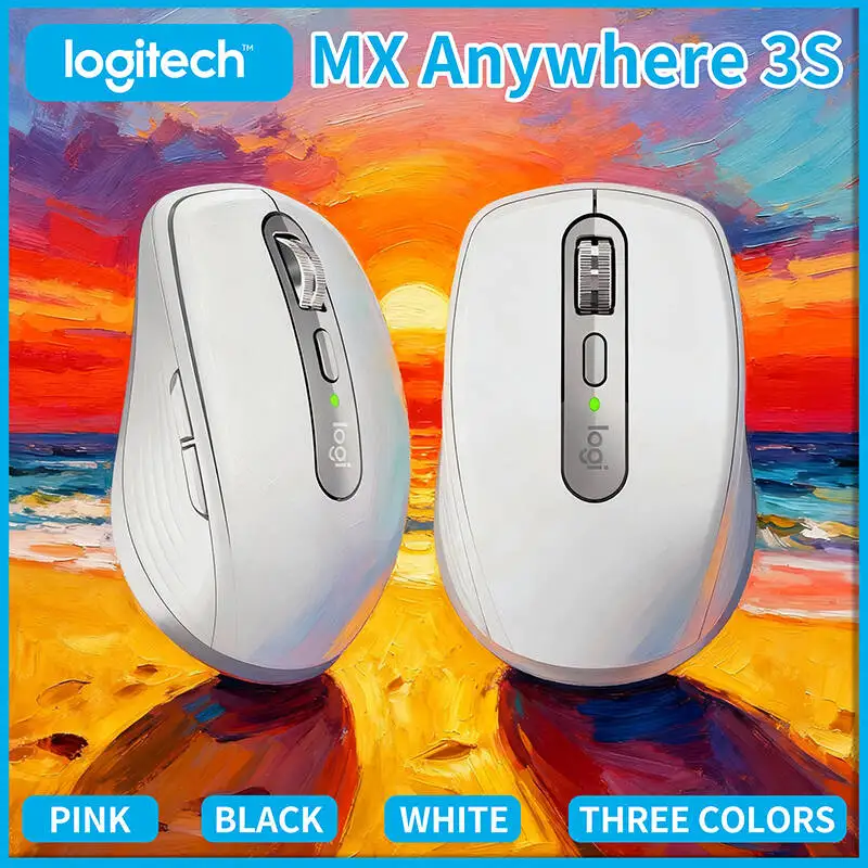 

Top-Tier Logitech MX Anywhere 3S — 8000 точек на дюйм, Hyper-Scroll, противоскользящий, бесшумный щелчок, быстрая зарядка USB-C, офисное использование для командной работы