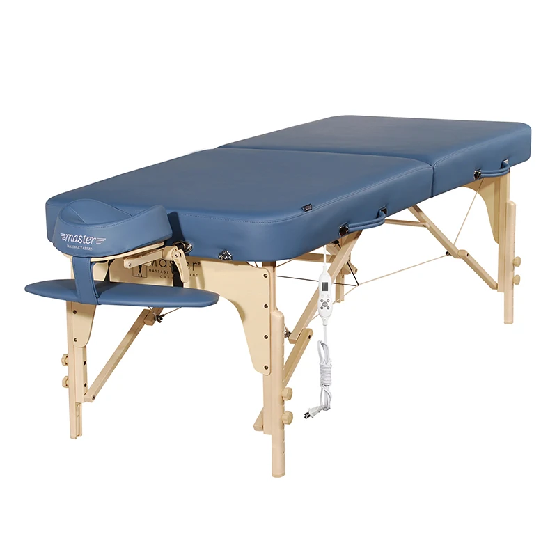 Master Phoenix  Therma-Top Folding Portable Adjustable Height Wood Foldable Milking Spa Bed Massage Table Massage Couch