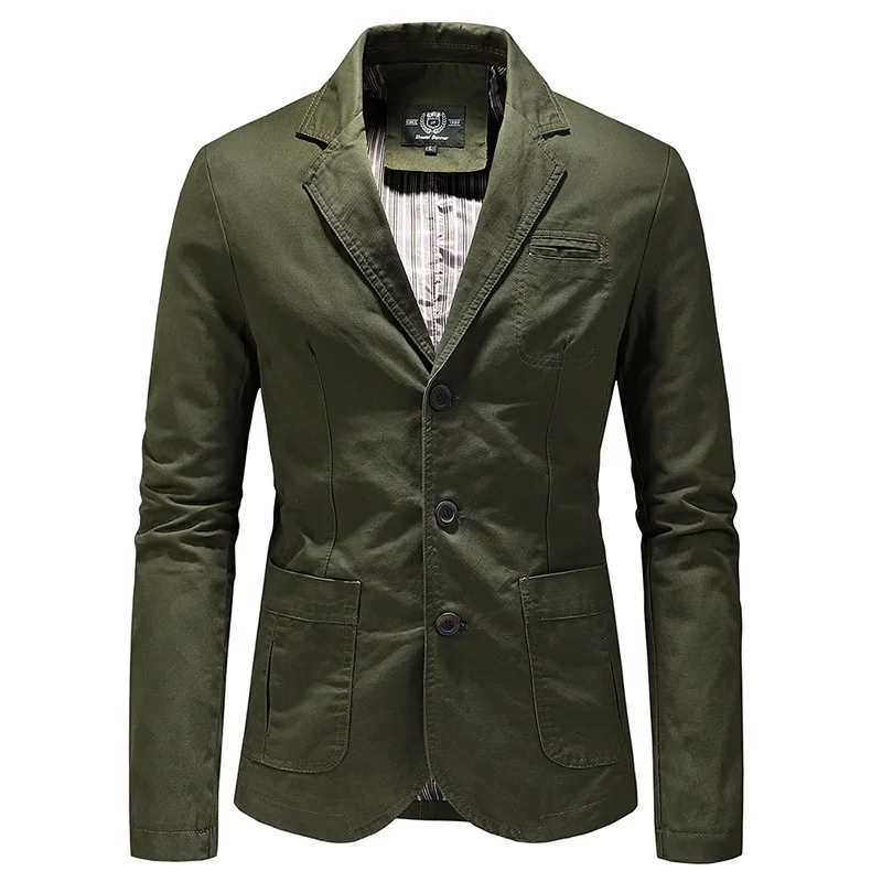 MAIDANGDI High Quality 2024 New Suit Jacket with Fashionable and Handsome Solid Color Professional Work Clothes Men's Jacket