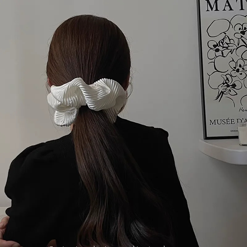 

2PC Good Quality Advanced Solid Vintage Hair Ties for Women Girls Ponytail Holder Hair Scrunchy Rope Accessories